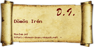 Dömös Irén névjegykártya